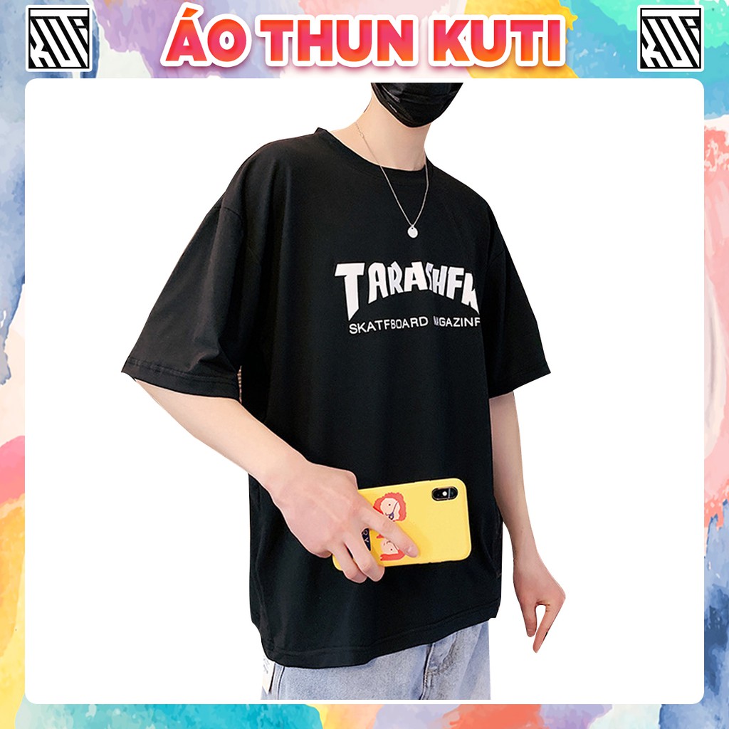 Áo Thun Tay Lỡ TARASHFR Unisex Kuti Basic Tee Phông Trơn Nam Nữ Form Rộng Oversize 3 Màu Phong Cách Ulzzang Hàn Quốc