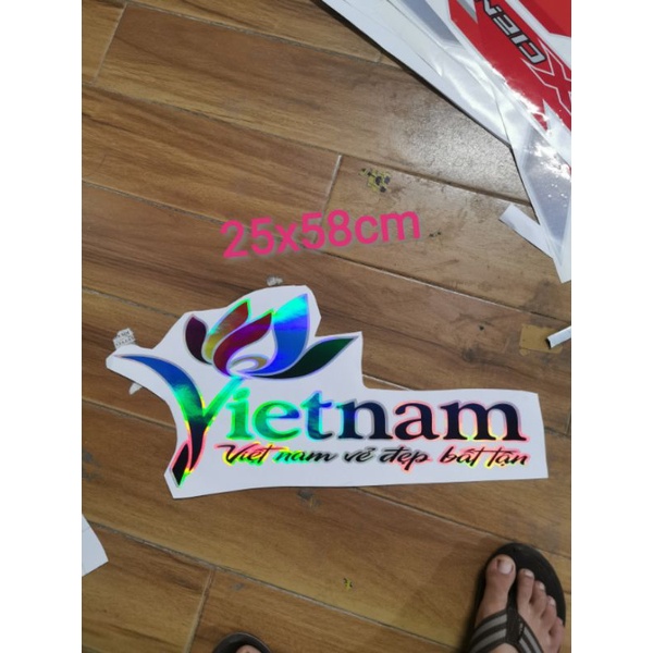 Tem trang trí , tem dán xe 7 màu.