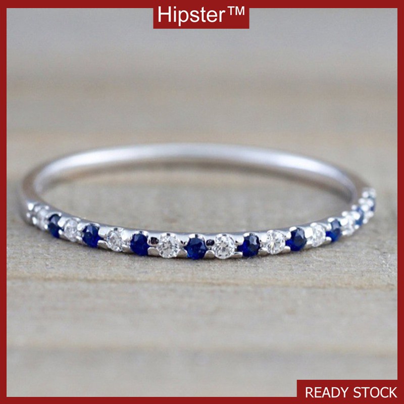 Nhẫn đính đá sapphire ruby phong cách mới thời trang