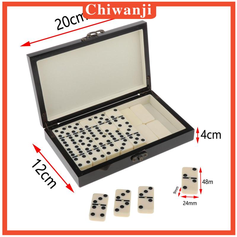 [CHIWANJI]RETRO DOMINO SET 28 PIECES TABLE GAME WITH WOOD CASE FOR KIDS 2-4 PLAYERS