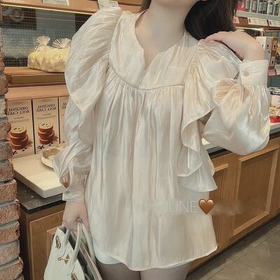 Áo sơ mi tơ óng bèo lụa bo tay