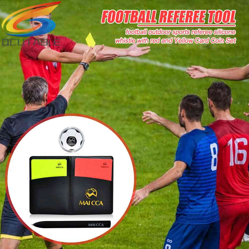 1 Bộ Thẻ Đồng Xu Vàng / Đỏ Cho Trọng Tài Bóng Đá