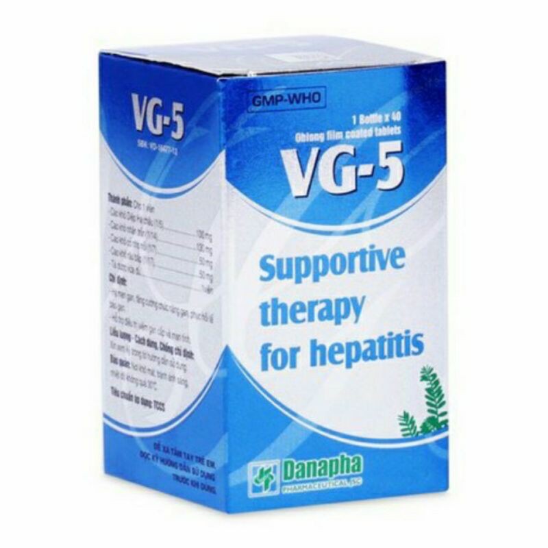 VG5 LỌ 40 VIÊN HỖ TRỢ MÁT GAN GIẢI ĐỘC HẠ MEN GAN