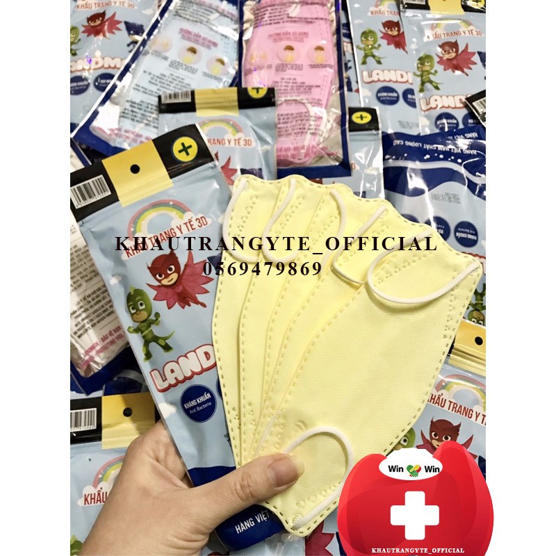Khẩu trang trẻ em 3D Land Mask Kid 4 lớp kháng khuẩn gói 6 cái | BigBuy360 - bigbuy360.vn