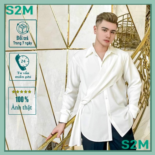 Áo Sơ Mi Nam Thiết Kế,, From Rộng Style Hàn Quốc