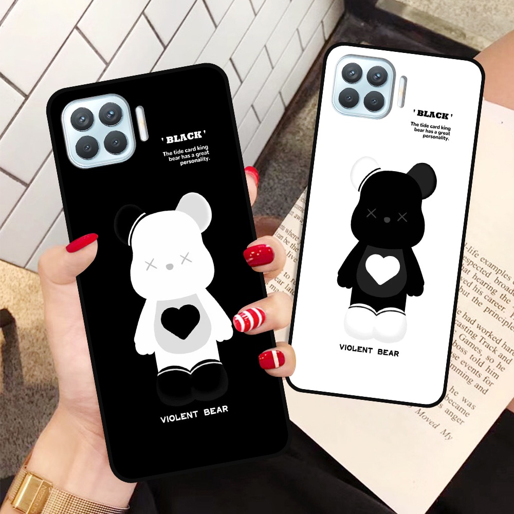 Ốp Oppo A73 / A93 in hình họa tiết Mountain, Be@rbrick dễ thương (T13 - T18)