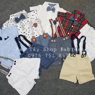 Bộ quần áo yếm khủng long cho bé