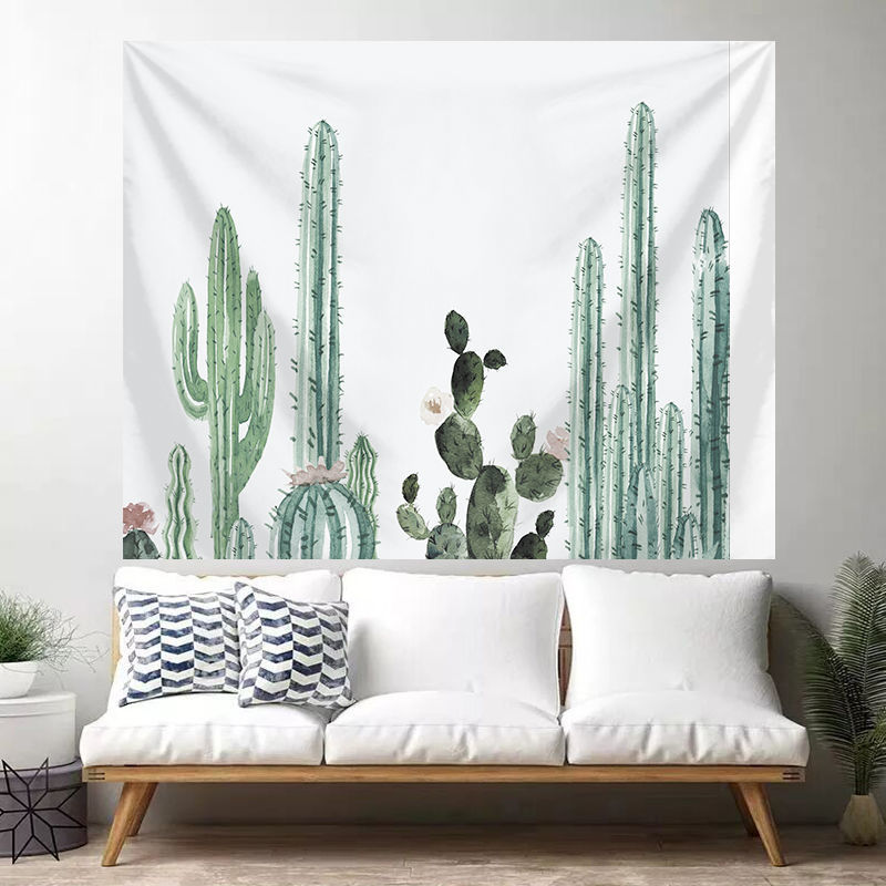 Thảm Treo Tường Trang Trí Hình Cây Xanh Phong Cách Bắc Âu