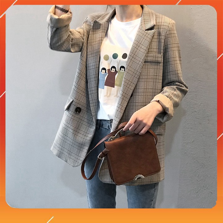 10.10 ⚡ Áo Vest, Áo Blazer Nữ, Kẻ Caro Đẹp, Chất Vải Dày Dặn, Có Lớp Lót Bên Trong . .
