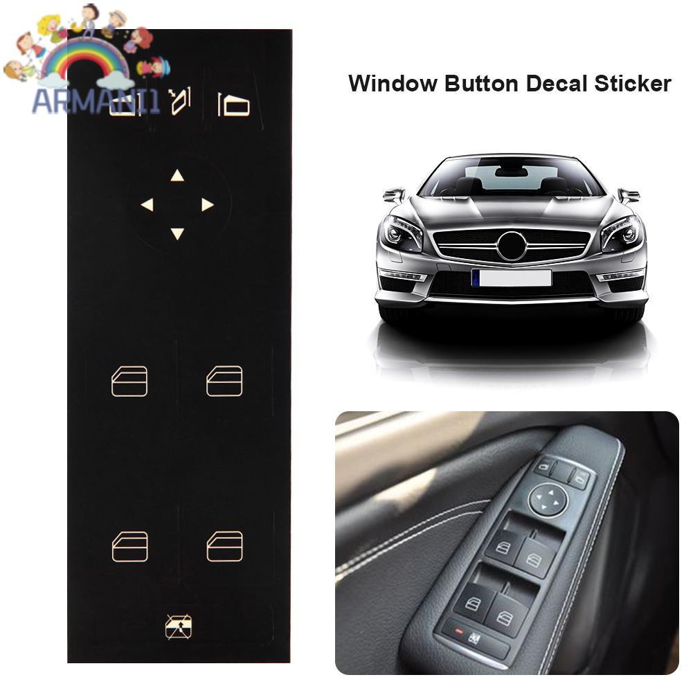 ARMANI Sticker Dán Nút Điều Khiển Cửa Sổ Xe Hơi Mercedes-Benz W204 C250 C300 C350