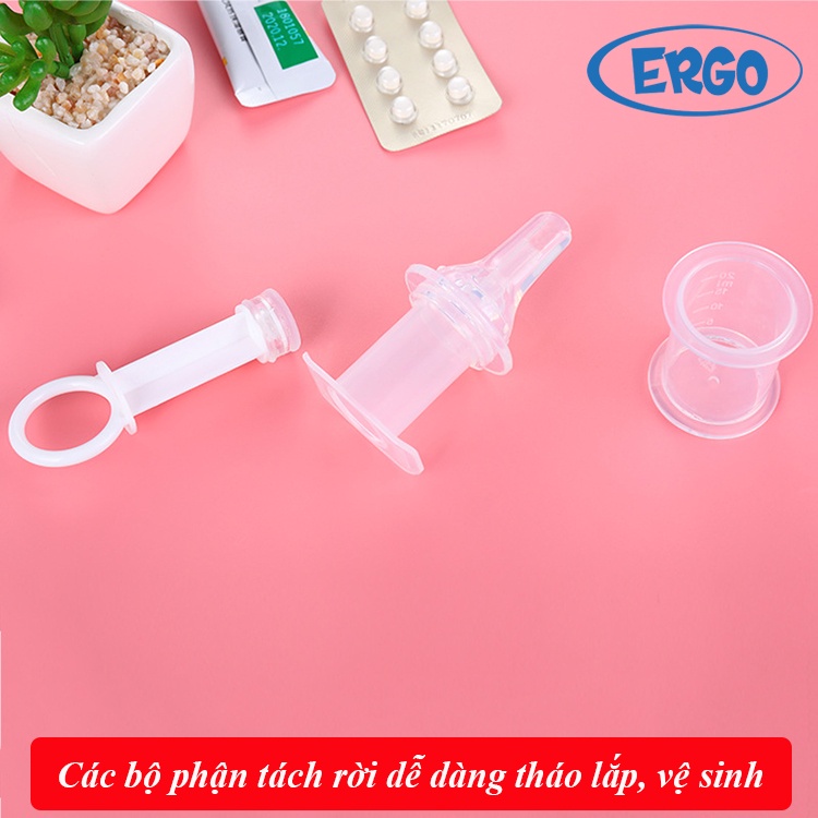 Xi lanh uống thuốc hỗ trợ cho bé sơ sinh sử dụng sữa hoặc thuốc kèm thiết kế chống sặc