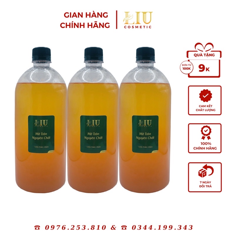 [1 LÍT] MỠ TRĂN TRIỆT LÔNG NGUYÊN CHẤT 100%_ 1 LÍT, LIU COSMETIC