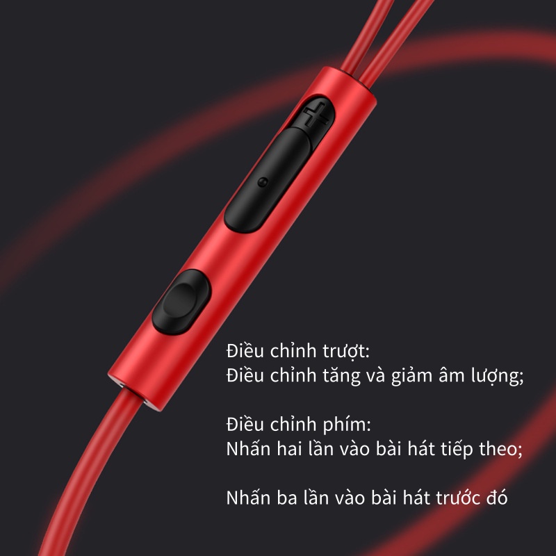 Tai nghe giảm tiếng ồn có dây 3.5mm Thiết kế hấp thụ nam châm trong tai nhét tai loa siêu trầm