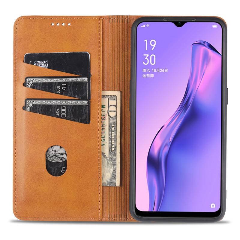 Bao Da pu Điện Thoại Nắp Lật Hít Nam Châm Kiêm Ví Đựng Thẻ Kiêm Giá Đỡ Cho oppo a31 2020 a 31 oppoa31 Vỏ