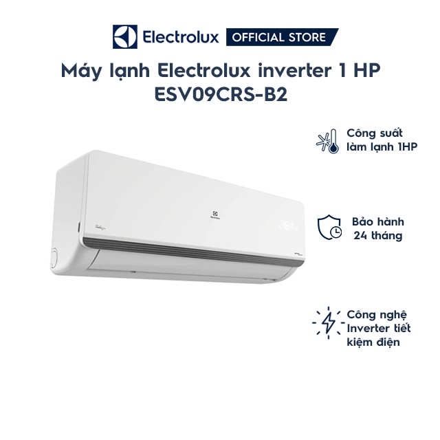 [Mã ELHA22 giảm 5% đơn 300K] Máy lạnh Electrolux inverter 1 HP ESV09CRS-B2