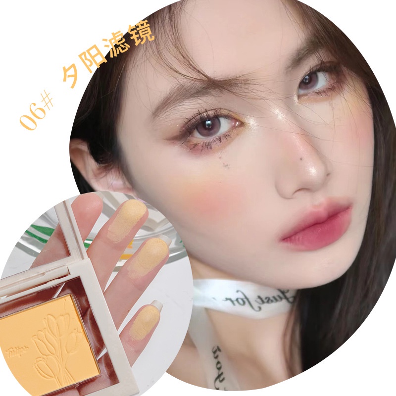 xixi hoa thơm đơn sắc phấn má hồng nhỏ cầm tay trang điểm khỏa thân tự nhiên mờ sức sống cô gái tăng cường nước da má hồng xanh