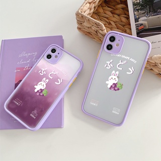 Ốp lưng nhám chống sock, va đập bảo vệ camera grape violet