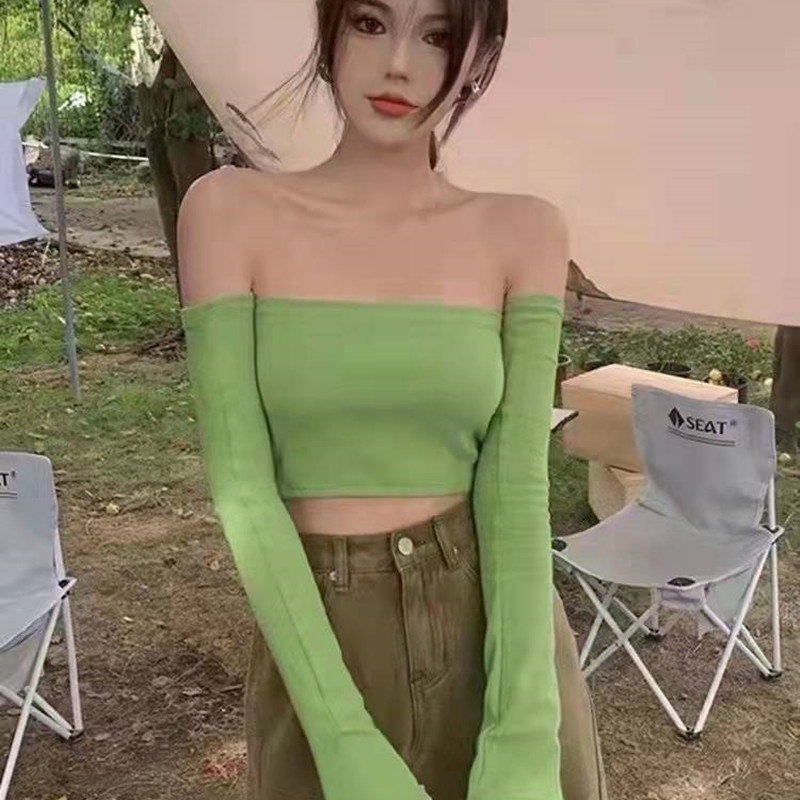 Áo Thun Nữ Tay Dài Hở Vai Phong Cách Âu Mỹ Thời Trang Quyến Rũ