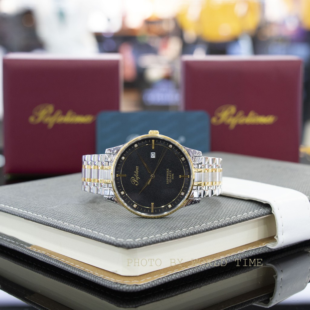 Đồng hồ nam Pafolina 5025M dây thép không gỉ , kính sapphire chống xước , chống nước 5atm , bảo hành 3 năm