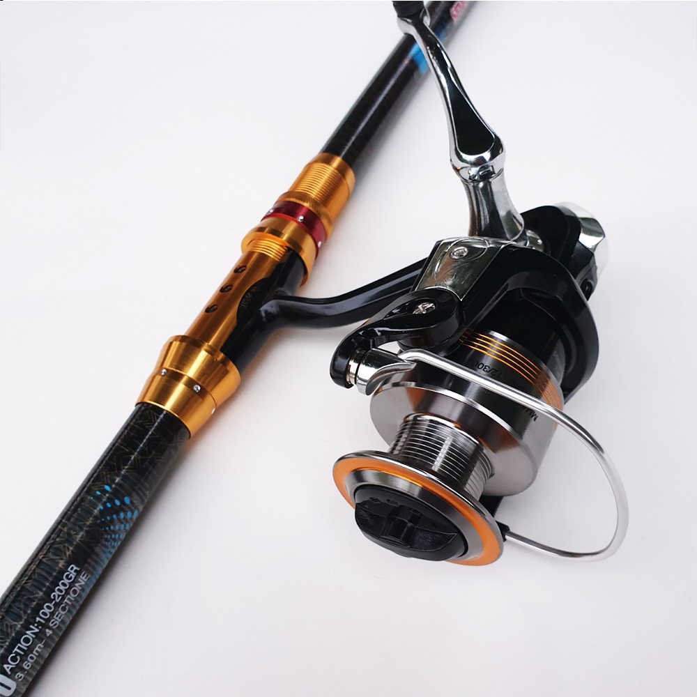 Bộ cần câu lục daiwa máy câu Expert full kim loại kèm bộ phụ kiện câu cá