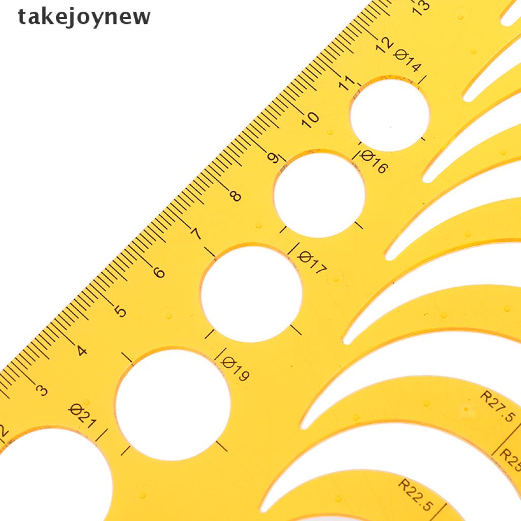 [takejoynew] K Resin Template Ruler Stencil Measuring Tool Drawing Many Size Round Circle 