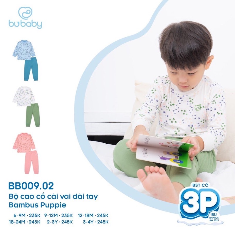 BuBaby - Bộ dài tay cổ cao Puppie