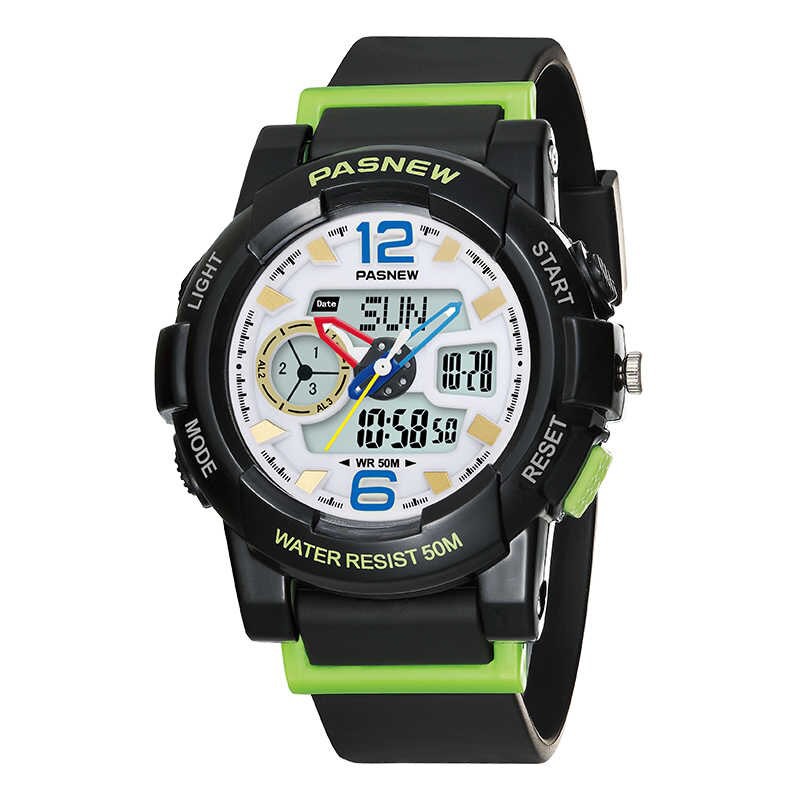 Đồng hồ đeo tay nam bé trai Pasnew PSE-486 dây nhựa siêu bền chống nước 50M