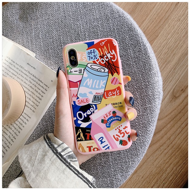 Ốp dẻo silicon Milk Tea dành cho iphone 6 6s plus 7 8 plus x xr xs max 11 pro max (a47)