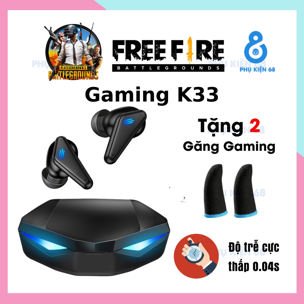 Tai Nghe Gaming K33, K53, K35, K98 TWS Bluetooth 5.0 - Tai Nghe Chơi Game Không Dây Có Mic Với Độ Trễ Thấp