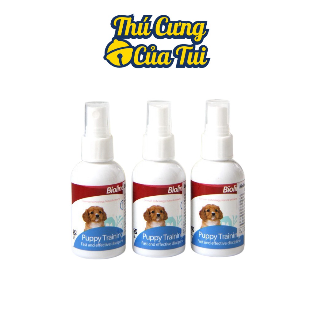 Chai Xịt Hướng Dẫn Đi Vệ Sinh Cho Chó Đi Đúng Chỗ Bioline Puppy Training - Thú Cưng Của Tui