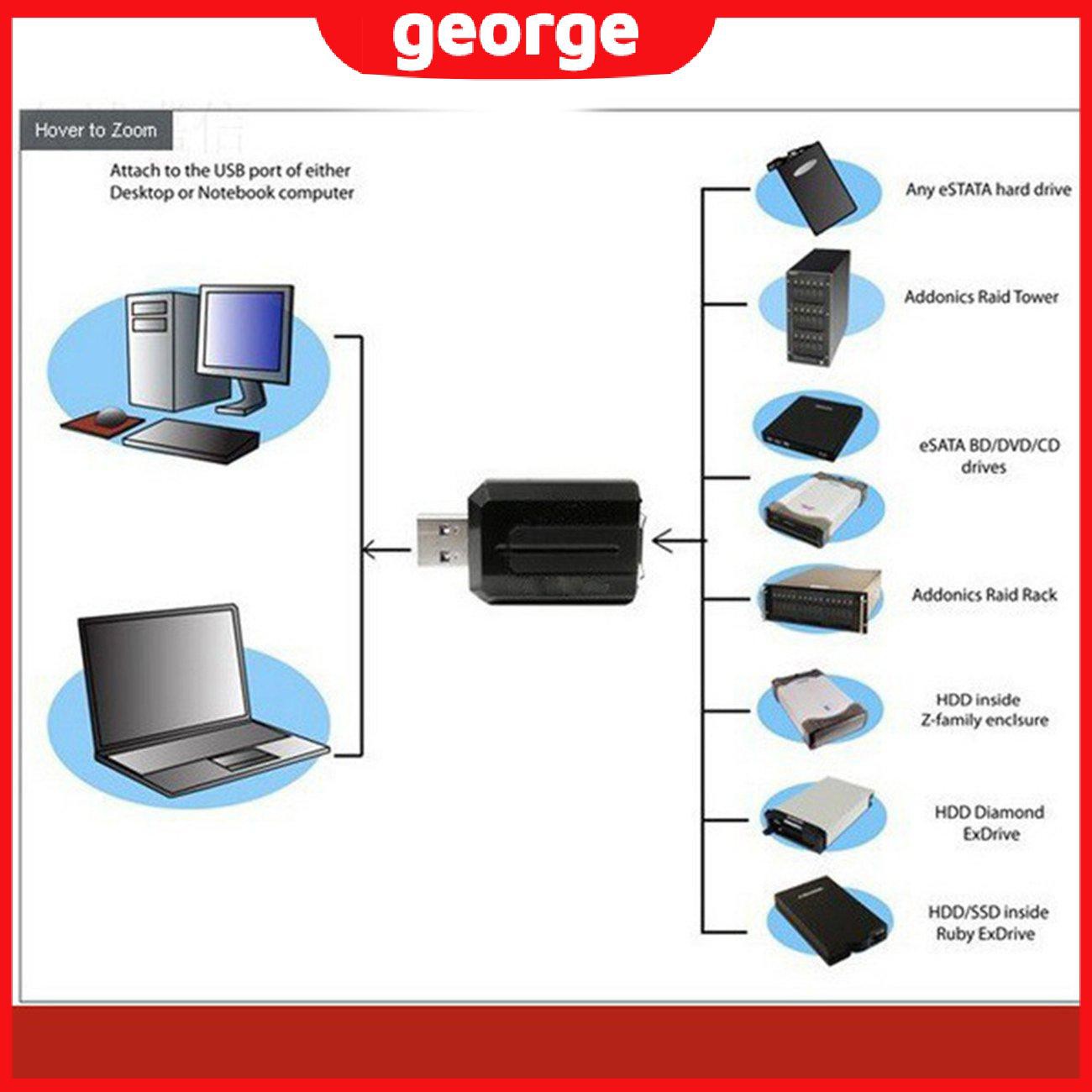 Bộ Chuyển Đổi Ổ Cứng Gbps Usb 3.0 Sang Esata Usb 3.0 | BigBuy360 - bigbuy360.vn