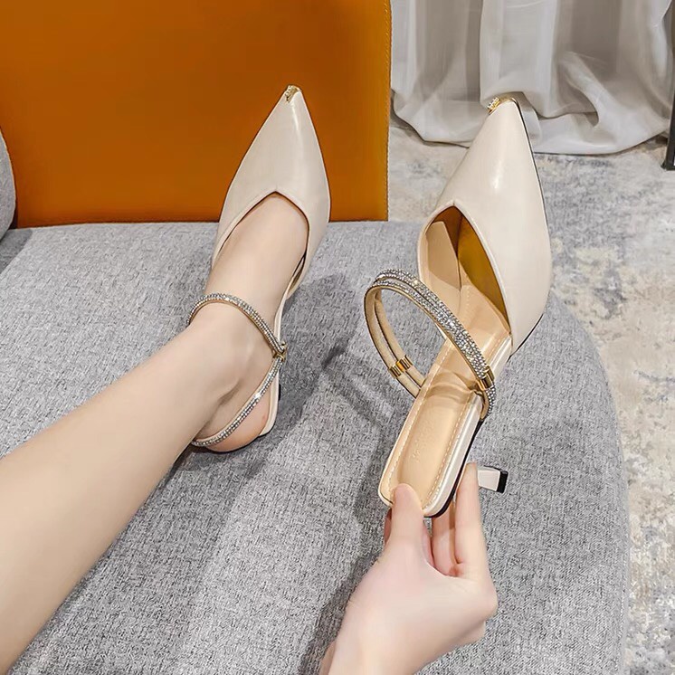 Giày Nữ Cao Gót Sang Chảnh Gót Nhọn Cao 5 Phân E32