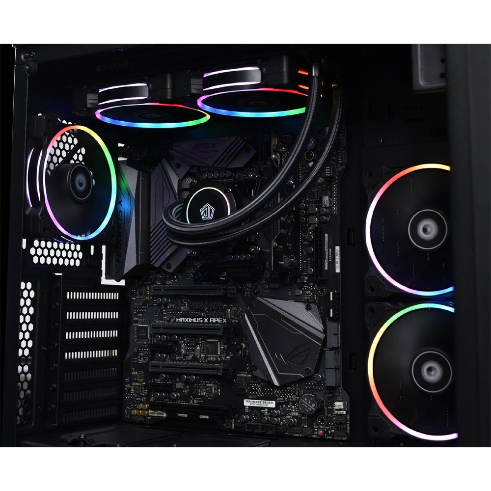 Bộ kit 3 quạt fan case 12cm ID-Cooling ZF-12025 ARGB - Mạnh mẽ 2000rpm, LED vòng ring đôi rainbow đẹp, sync main/hub