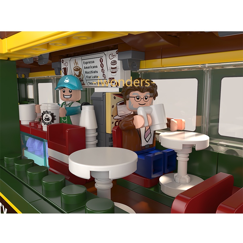 Sáng Tạo Khối Xây Tàu Cà Phê Nhà Giáo Dục Mô Hình Tự Làm Pop Đồ Mặc Nhà Bé Trai Bé Gái Trẻ Em Quà Tặng Đồ Chơi Kids education toys
