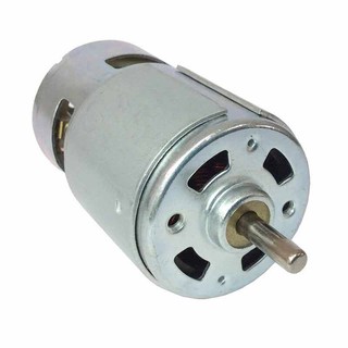 Motor 12v 24v 775 150w,16000 vòng/ph dây đồng, có bạc đạn, Trục Tròn