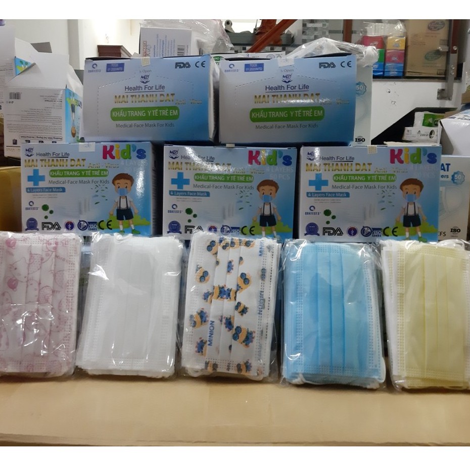 CAO CẤP - 01 Hộp Khẩu Trang Y Tế Em bé MAI THANH DAT-Kháng khuẩn 99,9% | BigBuy360 - bigbuy360.vn
