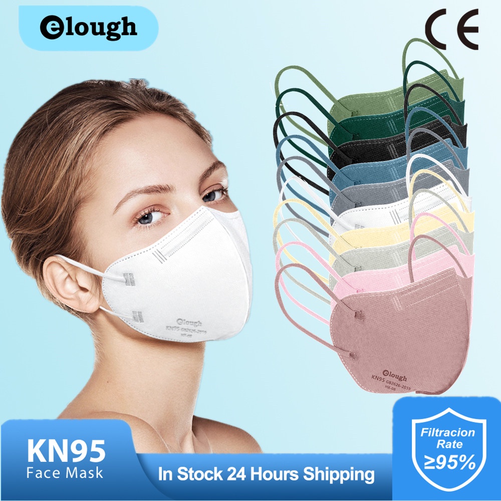 Bộ 10/20/50 Khẩu Trang ffp2 kn95 4 Lớp Hình Trái Tim Bảo Vệ