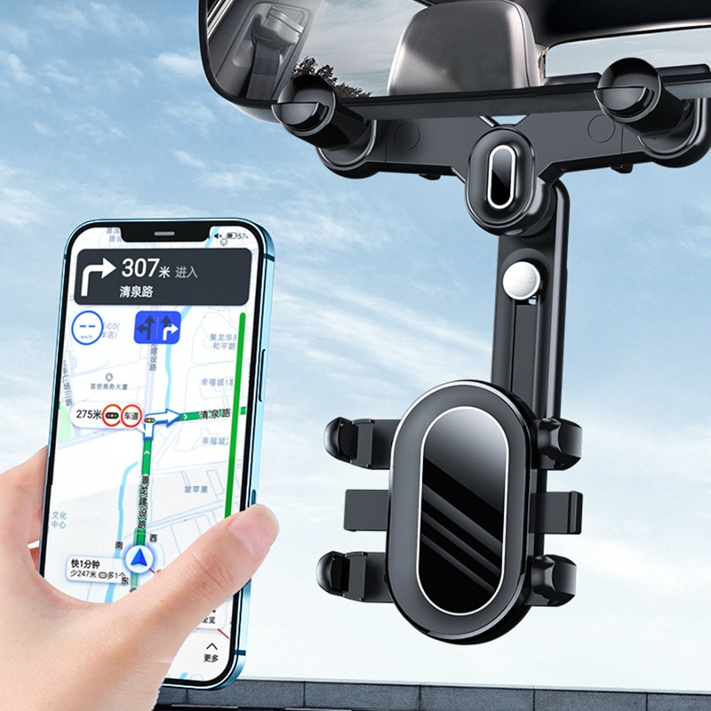Giá Đỡ Điện Thoại Gương Chiếu Hậu Xoay Được Tiện Lợi Dành Cho Xe Hơi