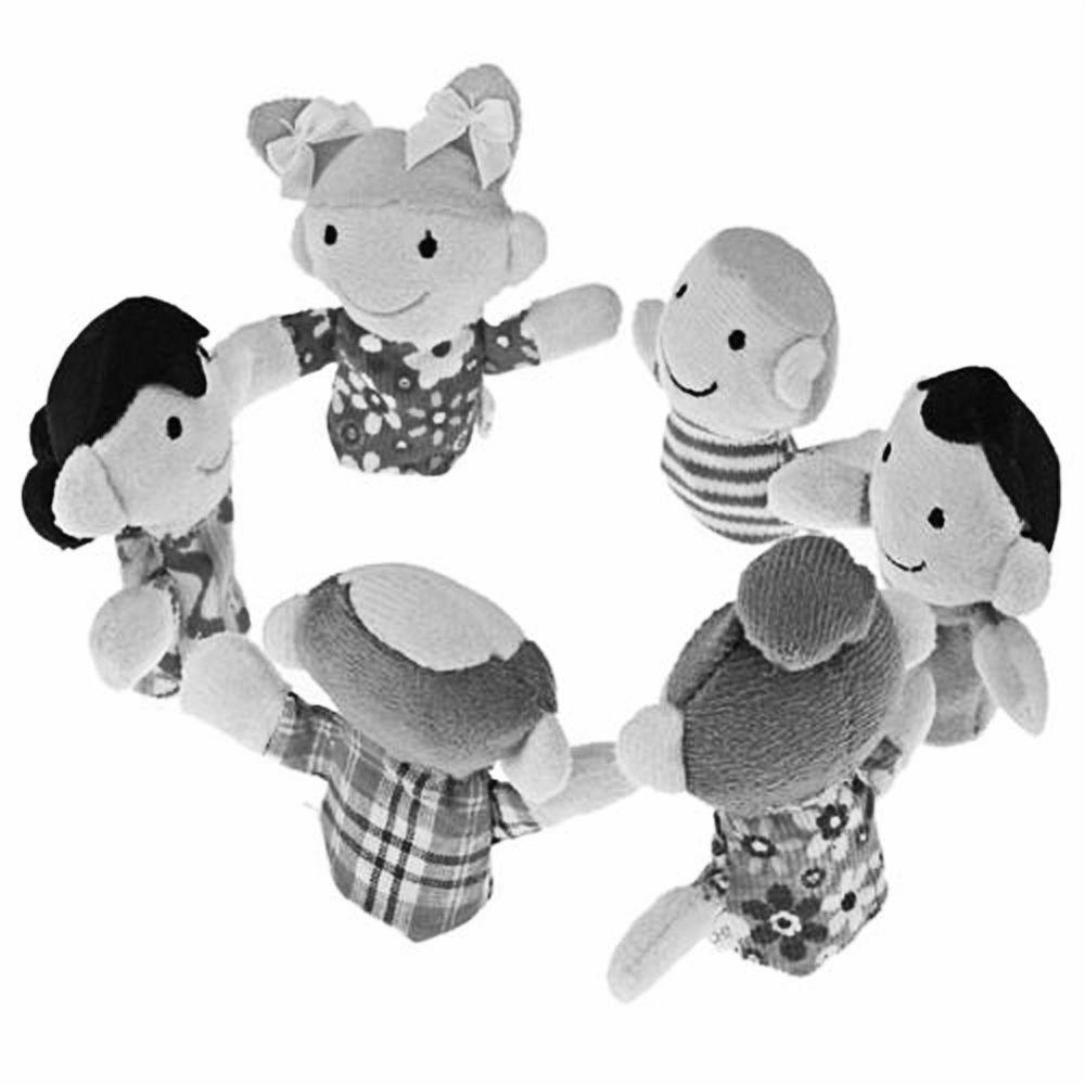 LILYES Set 6 Rối Bông Đeo Ngón Tay Dễ Thương