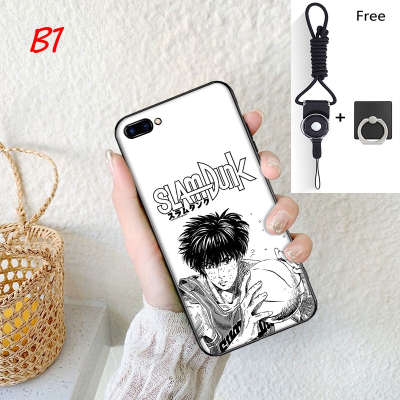 Ốp Điện Thoại Hình Slam Dunk Gắn Dây Đeo Và Giá Đỡ C3 Cho iPhone 11 XR XS 5 5S 6 6S 7 / 8 / SE 2020 Plus
