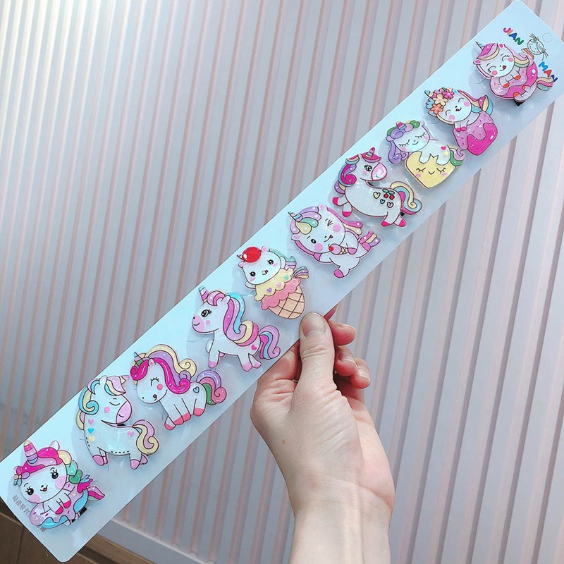 Kẹp Tóc Hình Ngựa Một Sừng Dễ Thương Cho Bé Gái