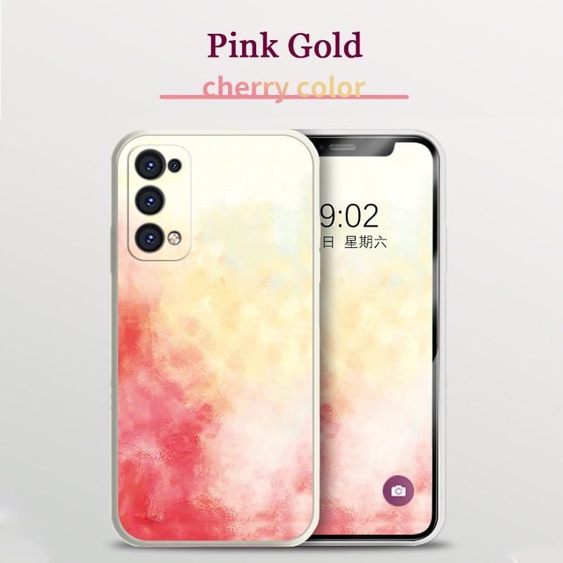 Ốp điện thoại màu nước cạnh vuông dành cho Realme 8 7 7i 6 5 Pro 5i 5s 6i Q 5G | BigBuy360 - bigbuy360.vn