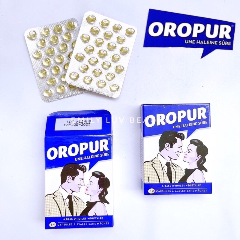 VIÊN UỐNG THƠM MIỆNG OROPUR HỘP 50 viên tiện lợi