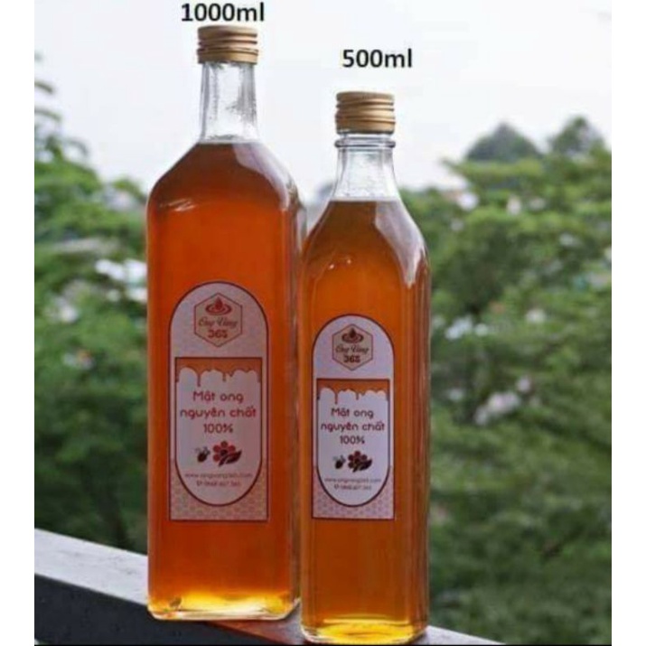 SET CHAI THỦY TINH VUÔNG - CHAI TRONG SUỐT 500ML & 1000ML