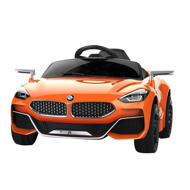 Ô tô xe điện trẻ em BMW Z4 tự lái và remote cho bé vận động ngoài trời (Đỏ-Trắng-Cam)