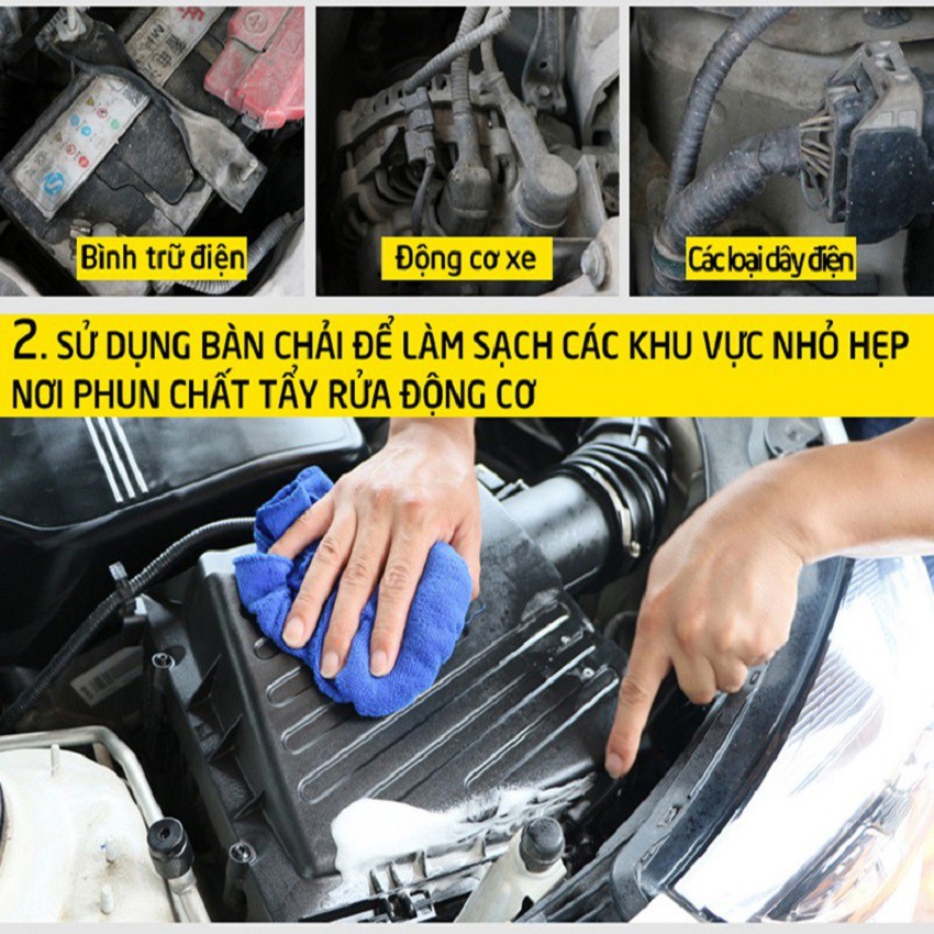 Chai Xịt Tẩy Rửa Khoang Động Cơ Dạng Bọt Senfineco 9973 . Loại bỏ bụi bẩn cứng đầu, Trung lập đối với sơn, cao su ,nhựa.