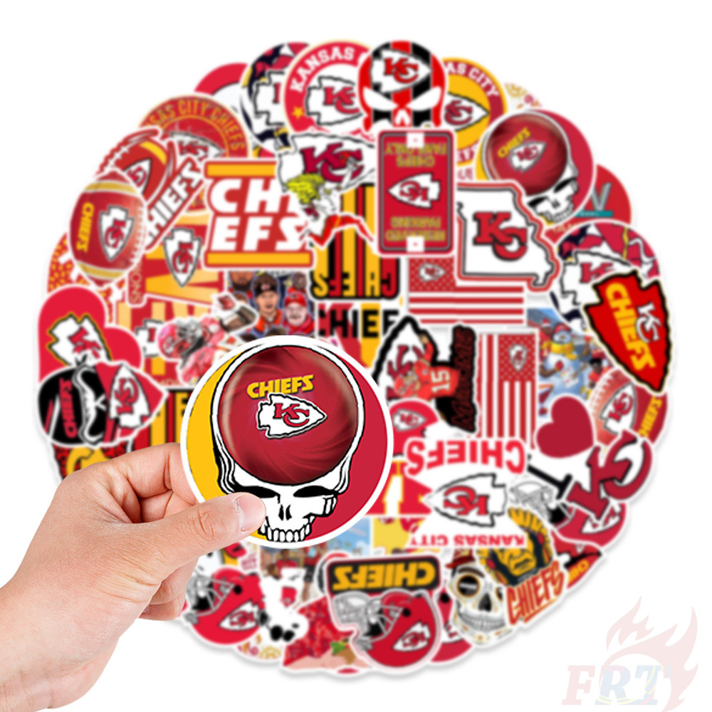 50Pcs/Set ❉ Kansas City Chiefs - NFL National Football League Rugby Team Stickers ❉ DIY Fashion Mixed Waterproof Doodle Decals Stickers