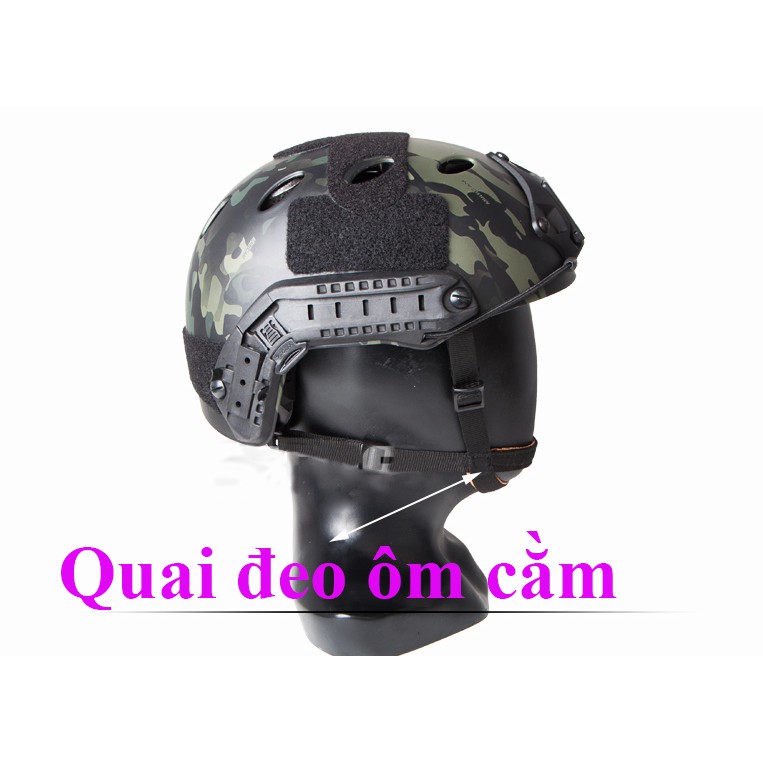 Mũ Bảo Hiểm Chiến Thuật MID CUT Ôm Cằm