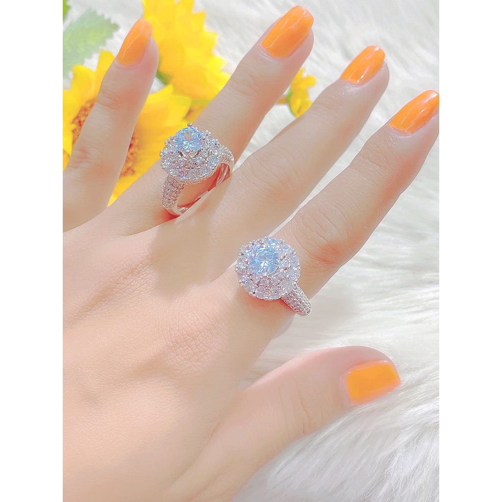 Nhẫn nữ đính đá tròn bền màu cao cấp (giá tốt nhất) N633160T-165