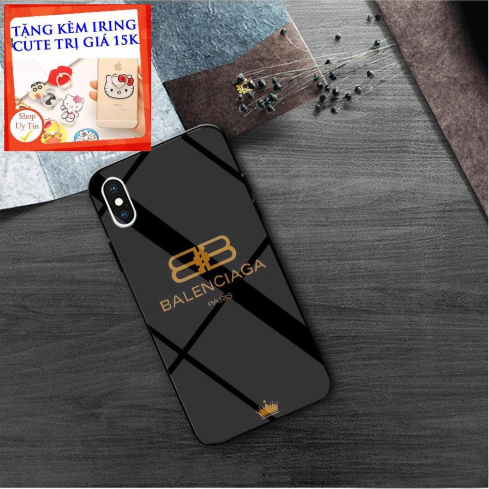 <GIẢM GIÁ SIÊU HOT>  ỐP KÍNH - M370 Balen Trắng Đen DÀNH CHO IPHONE 6 6S 6PLUS 6SPLUS 7PLUS 8PLUS X XS